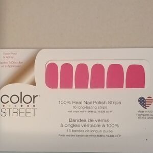 Color Street Pink Nail Polish Strips Shockwave